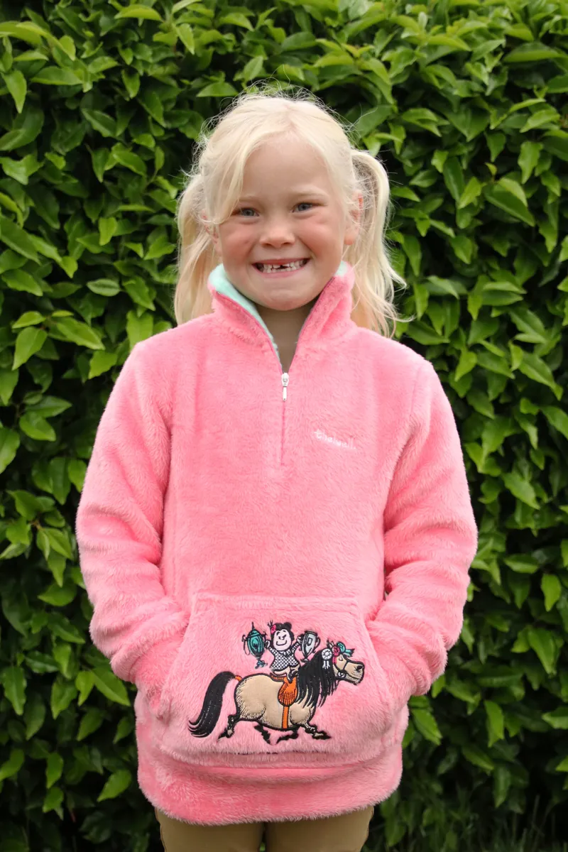 Hy Equestrain Thelwell Collection Childrens Soft Fleece Pink